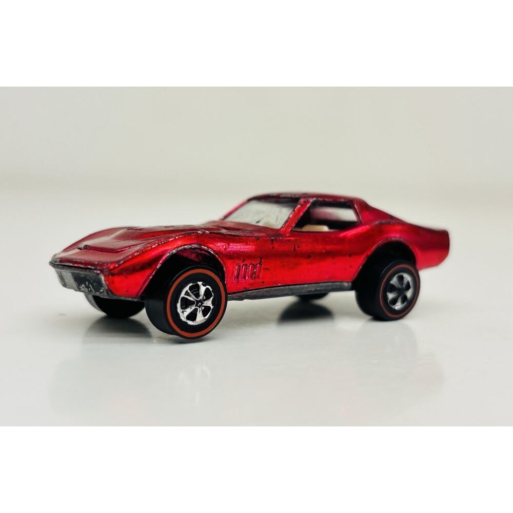 Hot Wheels Redline Custom Corvette Red w/ Pink Hue US White Interior